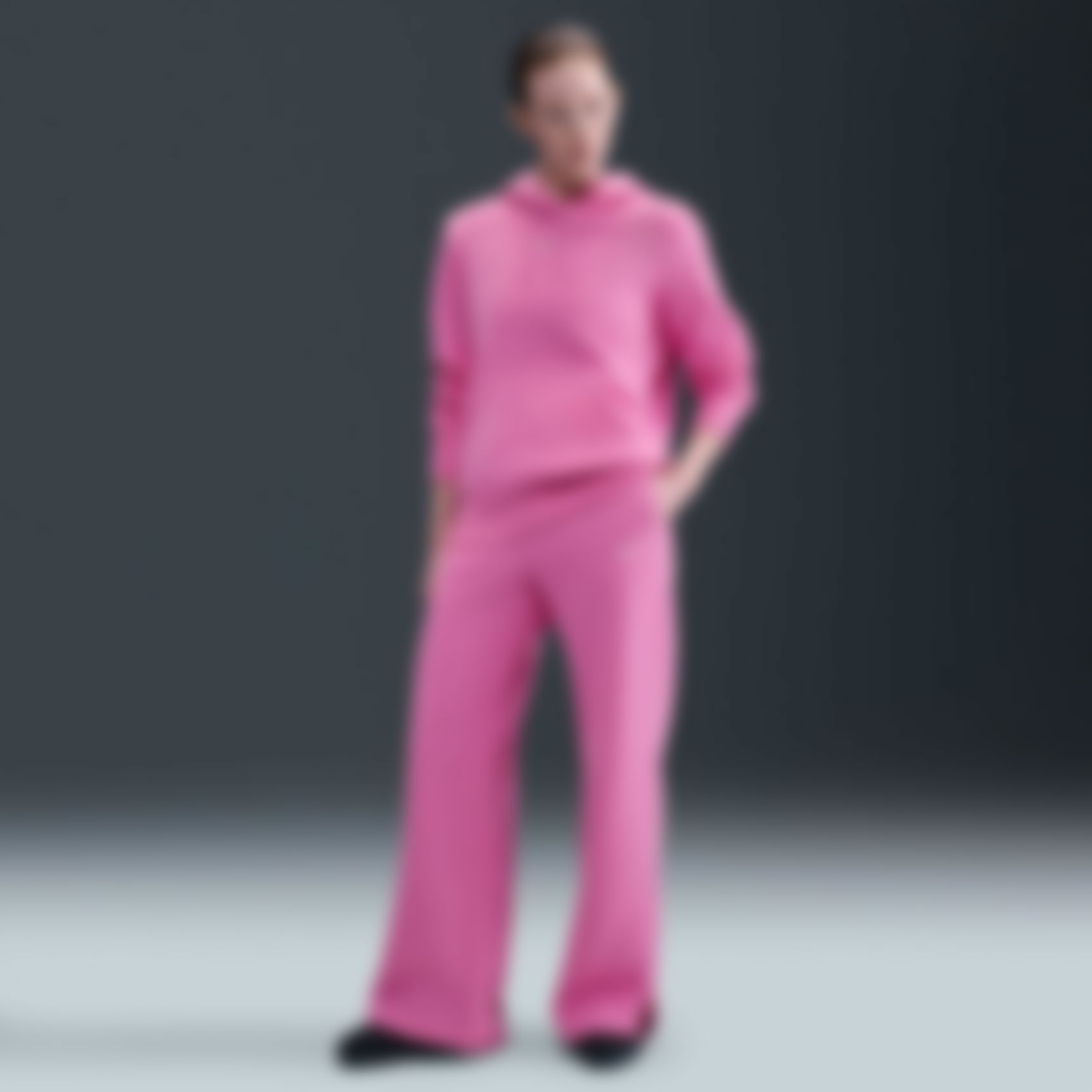 NIKE - Phoenix Fleece HR Pant Wide 2 Kadın Pembe Eşofman Altı