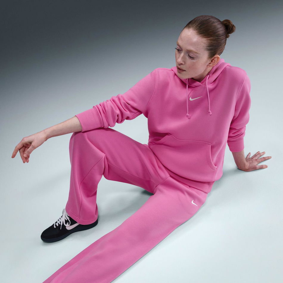 Phoenix Fleece HR Pant Wide 2 Kadın Pembe Eşofman Altı