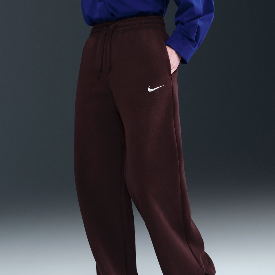 Phoenix Fleece HR Pant Wide Kadın Bordo Eşofman Altı