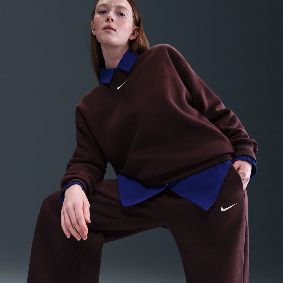 Phoenix Fleece HR Pant Wide Kadın Bordo Eşofman Altı