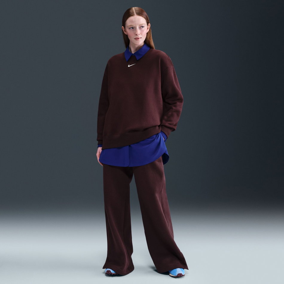 Phoenix Fleece HR Pant Wide Kadın Bordo Eşofman Altı