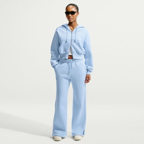 NIKE - Phoenix Fleece Hr Pant Wide Kadın Mavi Eşofman Altı