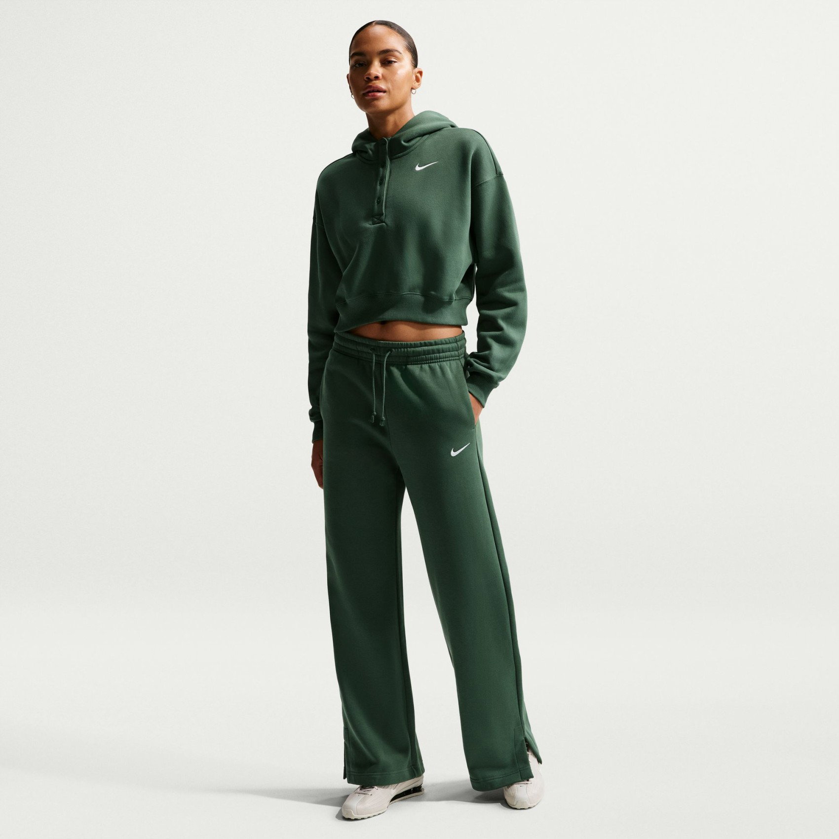 Nike Phoenix Fleece Hr Pant Wide Kadın Yeşil Eşofman Altı IH1011-323