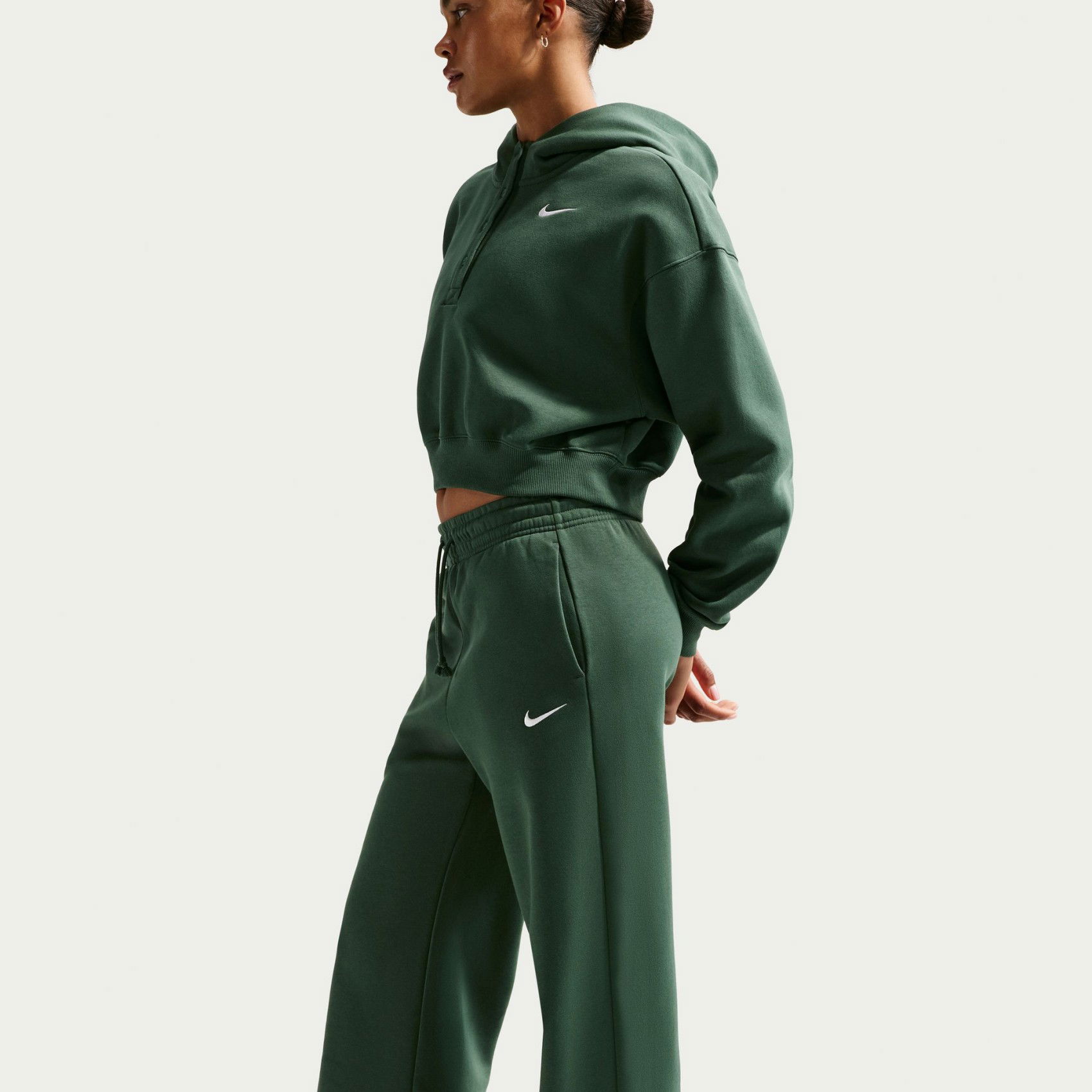 Nike Phoenix Fleece Hr Pant Wide Kadın Yeşil Eşofman Altı IH1011-323