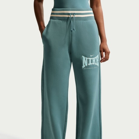 NIKE - Phoenix Fleece Hr Wd Leg Pant Kadın Yeşil Eşofman Altı (1)