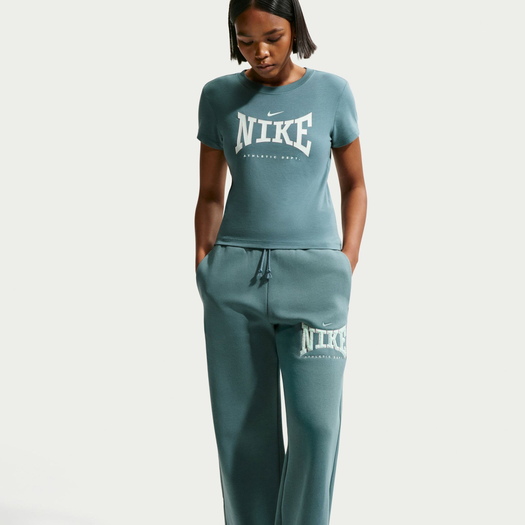 ふくふく Nike Phoenix Fleece Hr Wd Leg Pant Kadın Yeşil Eşofman Altı IR4999-382