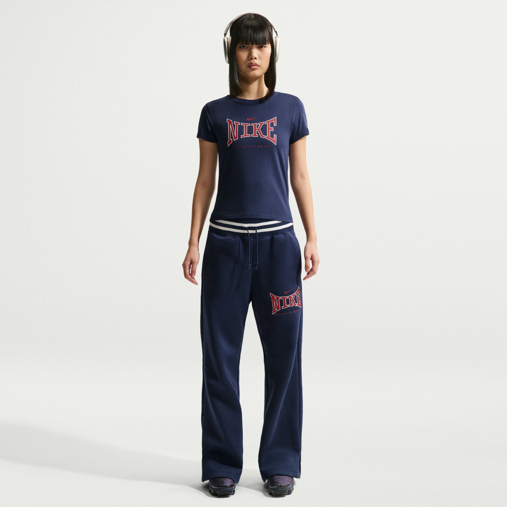 90s〜00s NIKE Nike Phoenix Fleece Hr Wr Leg Pant Gx Kadın Mavi Eşofman Altı