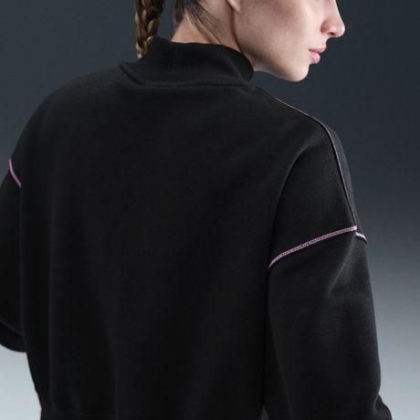 NIKE - Phoenix Fleece Logo Mock Neck Kadın Siyah Sweatshirt (1)