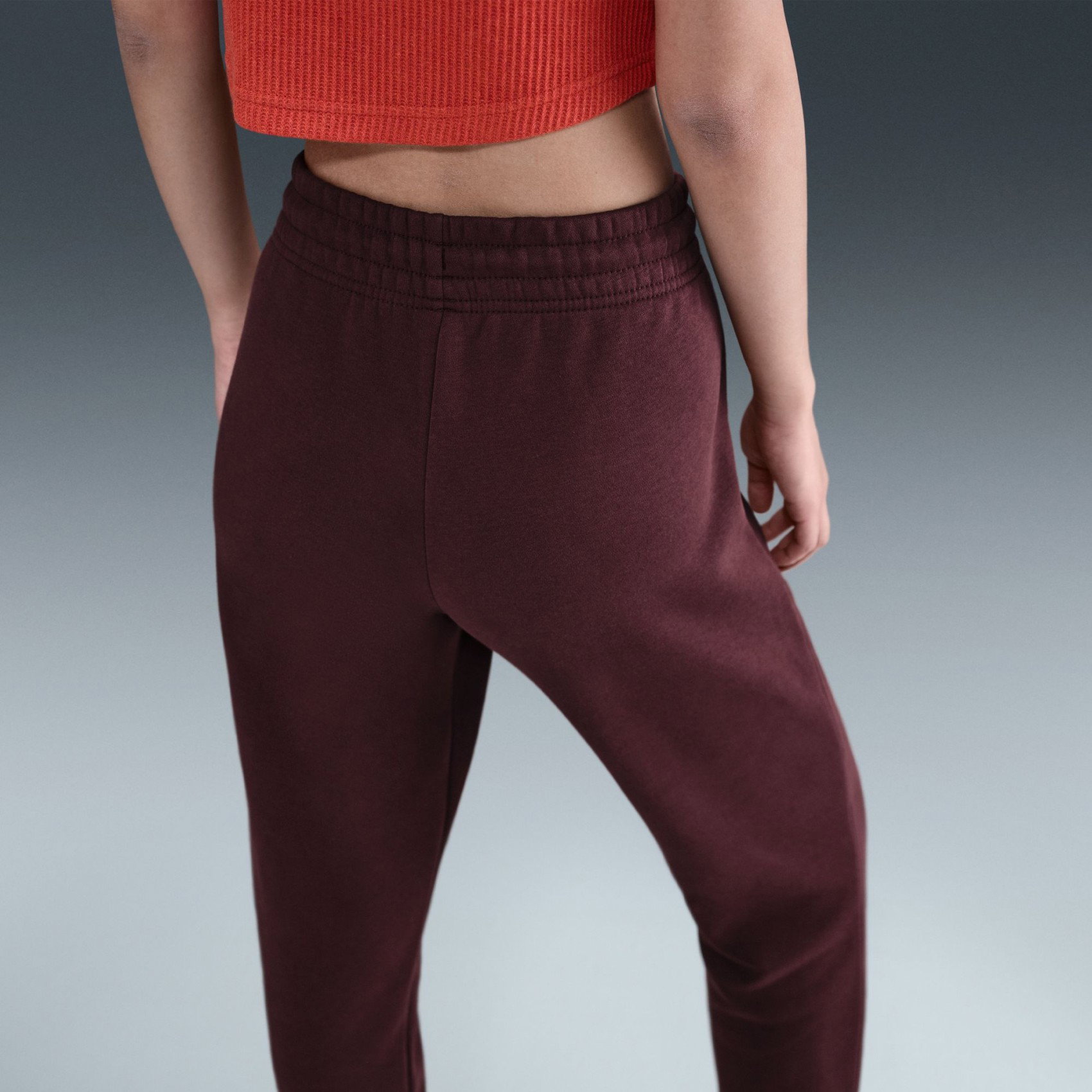 Nike Phoenix Fleece MR Pant Kadın Bordo Eşofman Altı FZ7626-652
