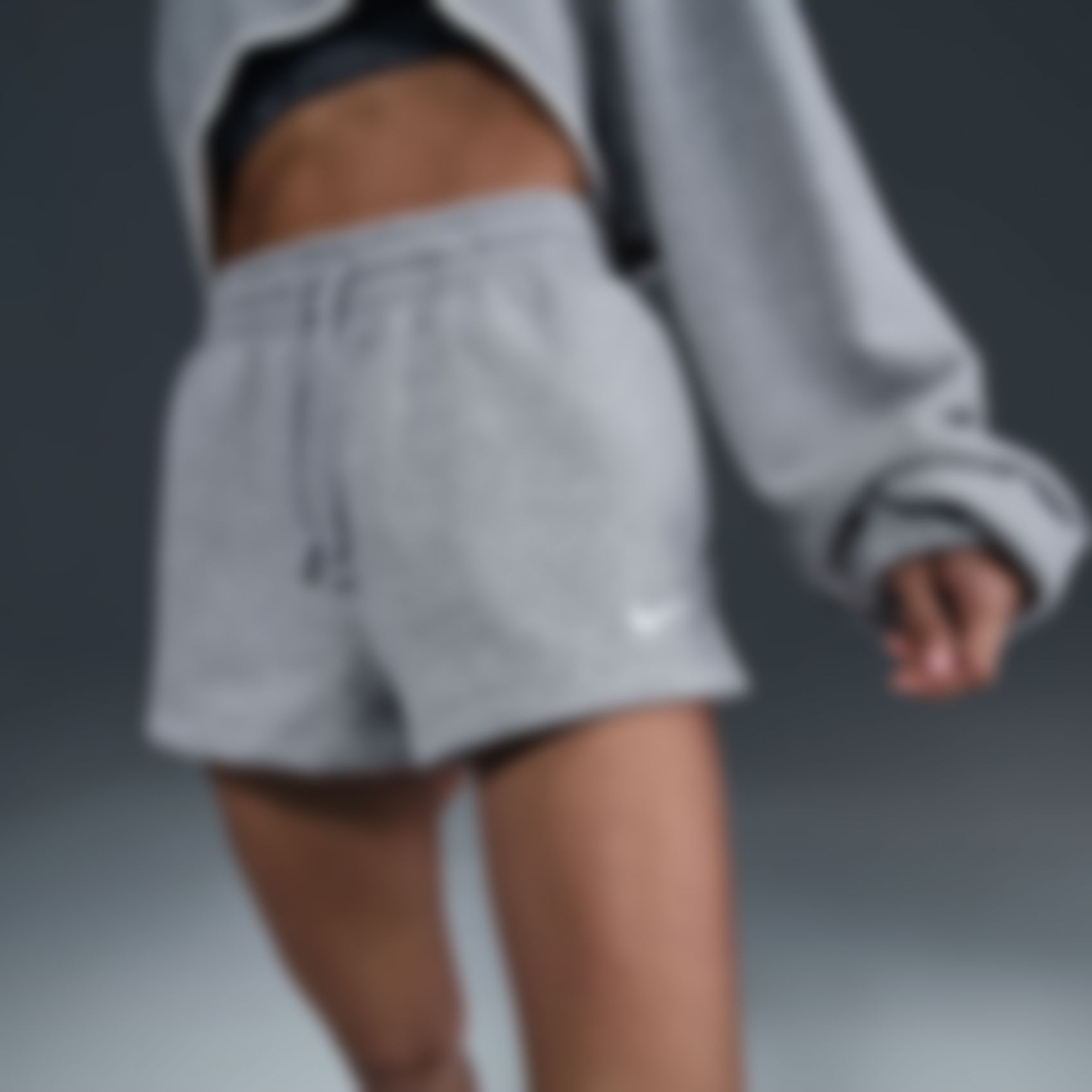 NIKE - Phoenix Fleece MR Short Kadın Gri Şort