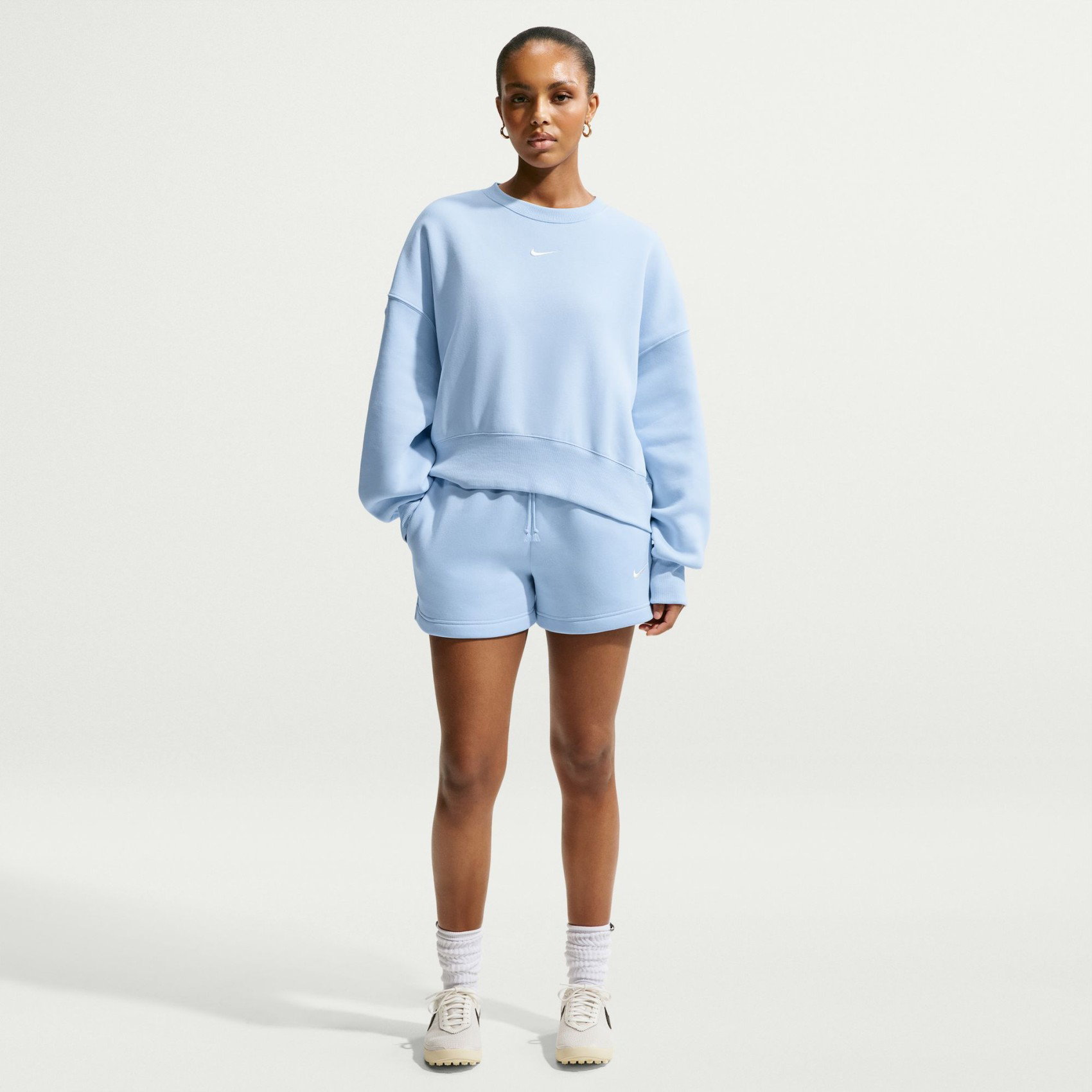 Nike Phoenix Fleece Mr Std 4 Short Kadın Mavi Şort IH2108-407