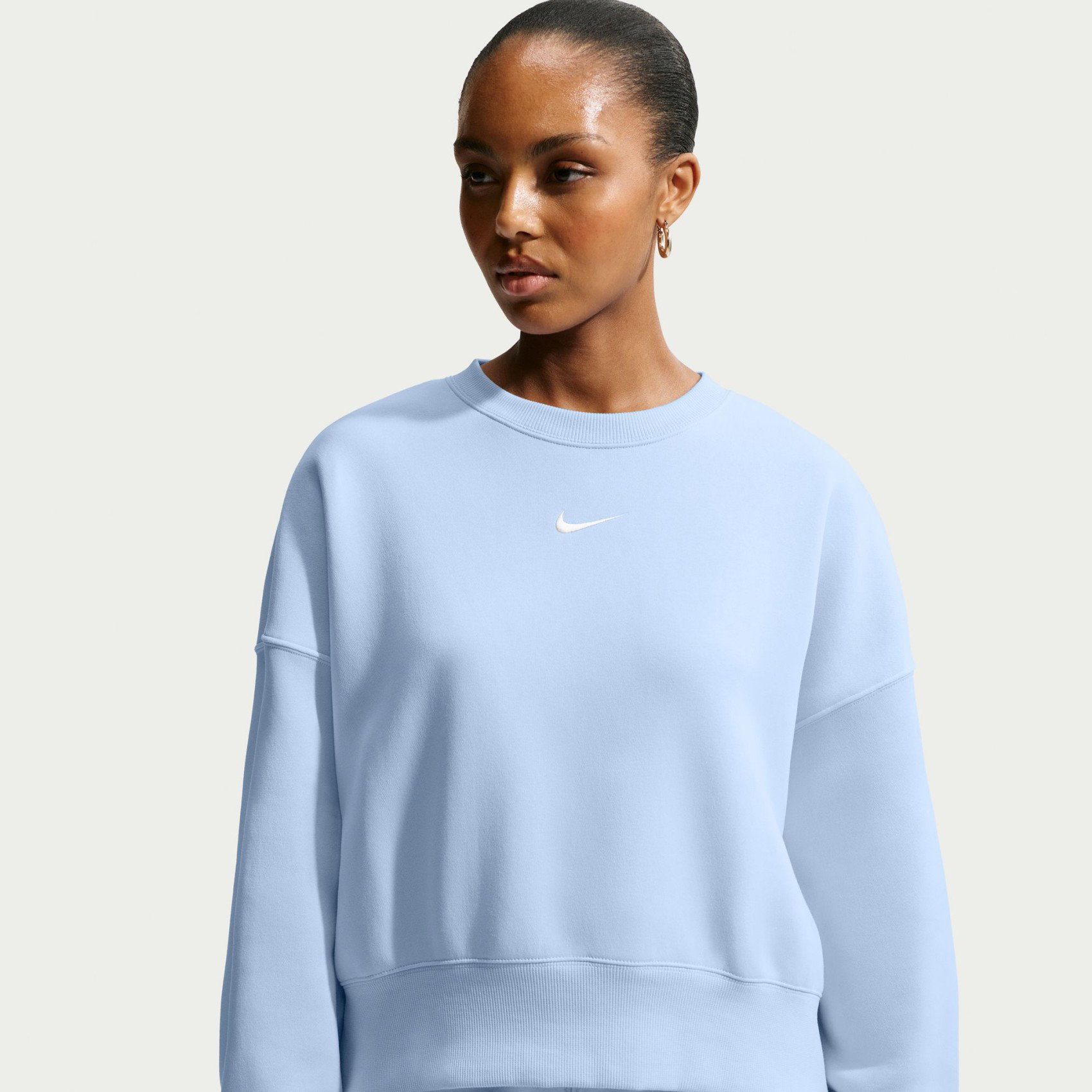Nike Phoenix Fleece Oos Crew Kadın Mavi Sweatshirt DQ5761-407