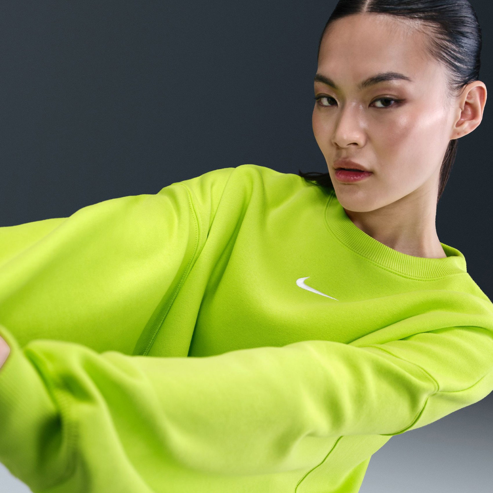 Nike Phoenix Fleece Oos Crew Kadın Yeşil Sweatshirt DQ5761-389