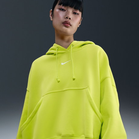 NIKE - Phoenix Fleece Oos Po Hoodie Kadın Sarı Sweatshirt