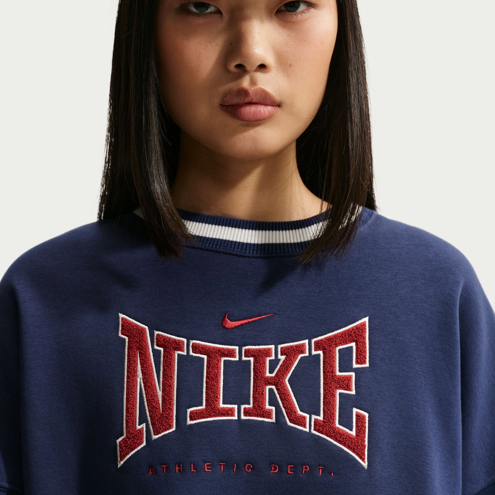 Nike Phoenix Fleece Os Crew Kadın Mavi Sweatshirt IR5214-410