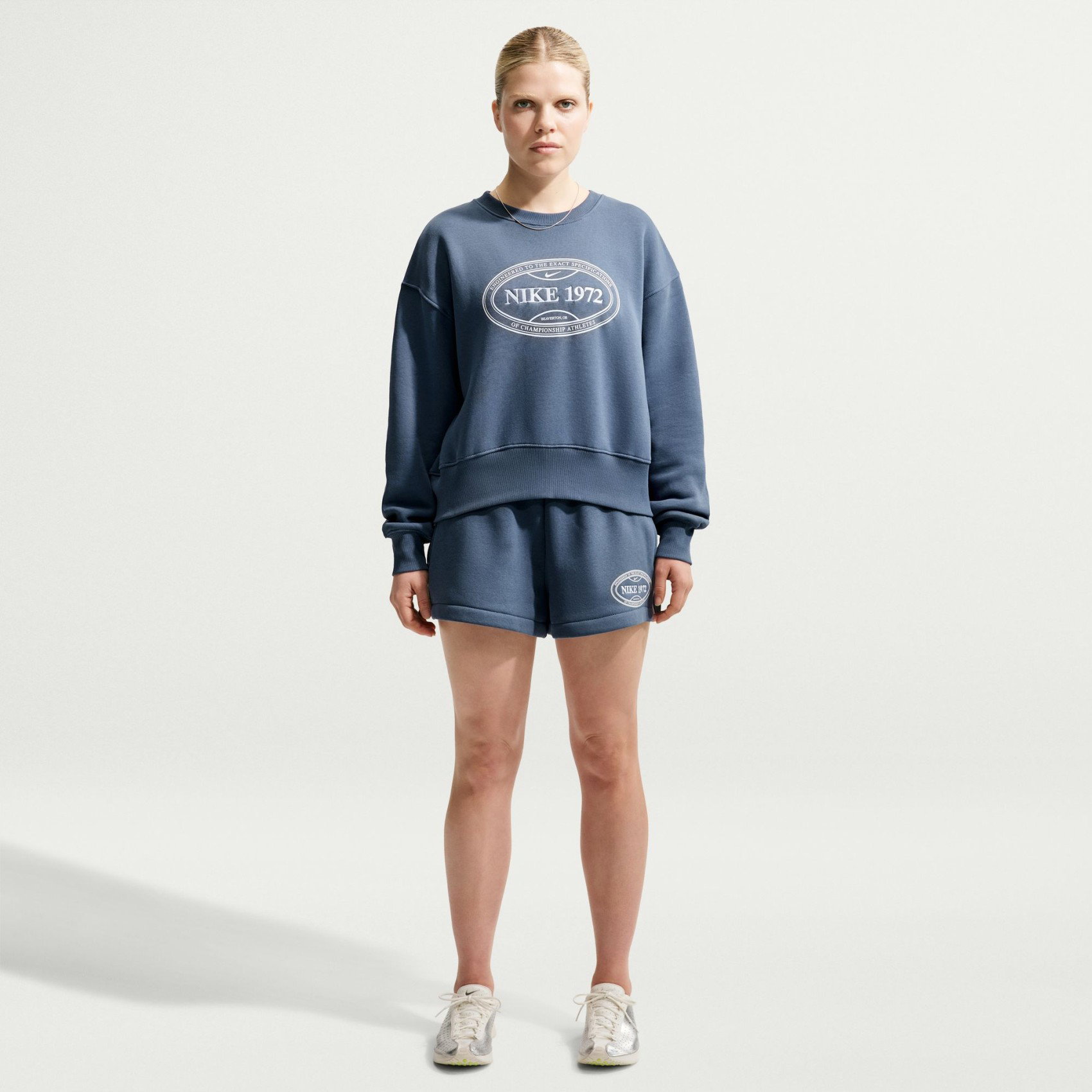 Nike Phoenix Fleece Os Crew Kadın Mavi Sweatshirt IX2115-491