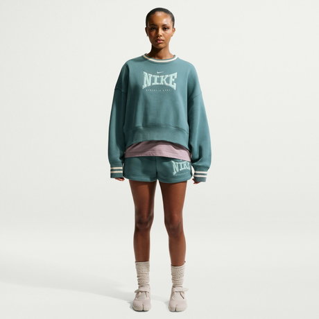 NIKE - Phoenix Fleece Os Crew Kadın Yeşil Sweatshirt (1)