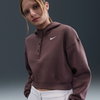 NIKE - Phoenix Fleece Os Crop Henley Hoodie Kadın Sweatshirt (1)