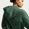 NIKE - Phoenix Fleece Os Crop Henley Hoodie Kadın Yeşil Sweatshirt (1)