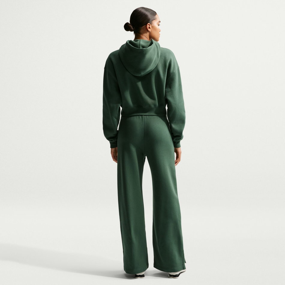 Phoenix Fleece Os Crop Henley Hoodie Kadın Yeşil Sweatshirt