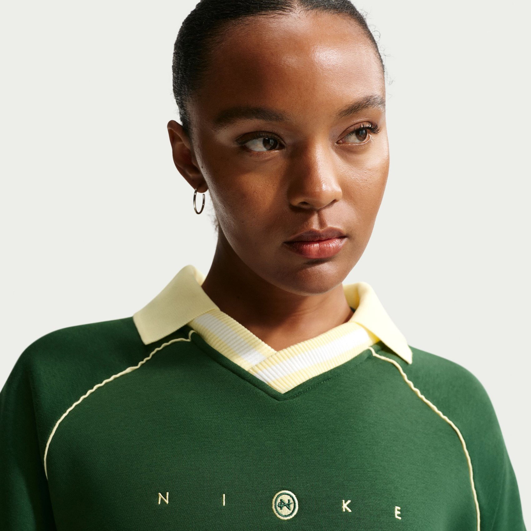 Nike Phoenix Fleece Os Gx Polo Top Kadın Yeşil Sweatshirt IF0256-323