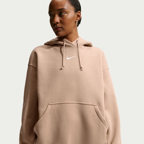 NIKE - Phoenix Fleece Os Po Hoodie Kadın Bej Sweatshirt