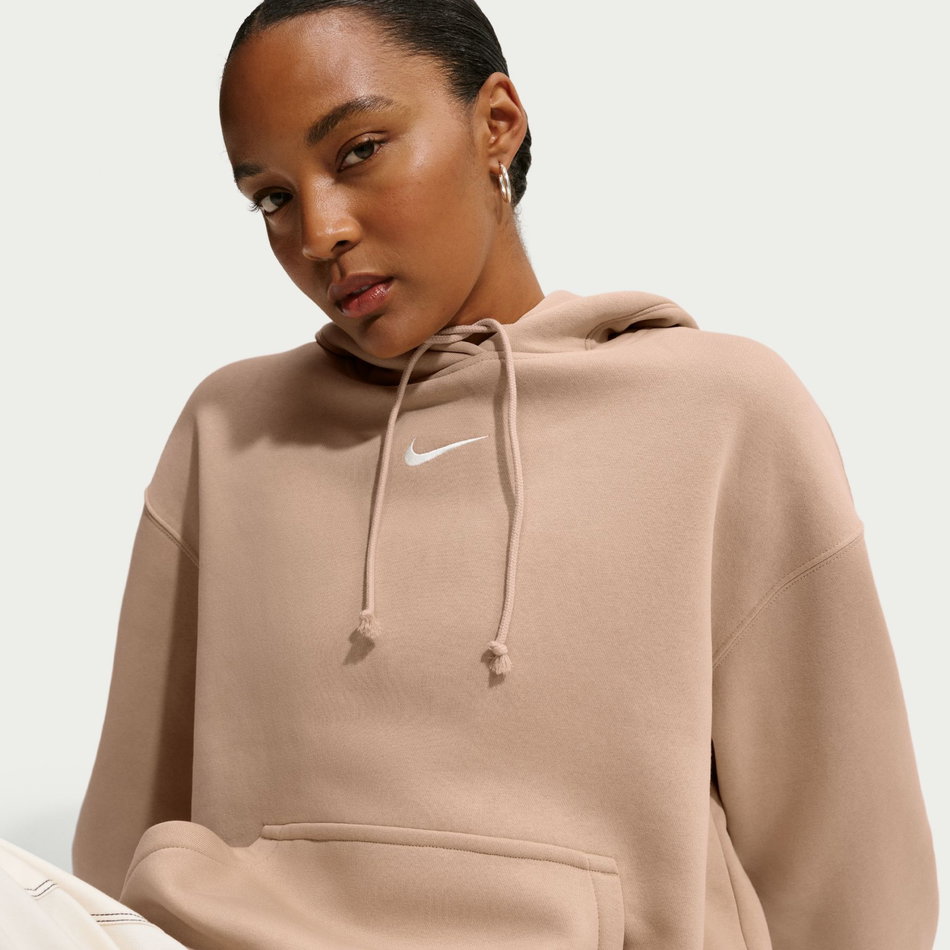 Phoenix Fleece Os Po Hoodie Kadın Bej Sweatshirt
