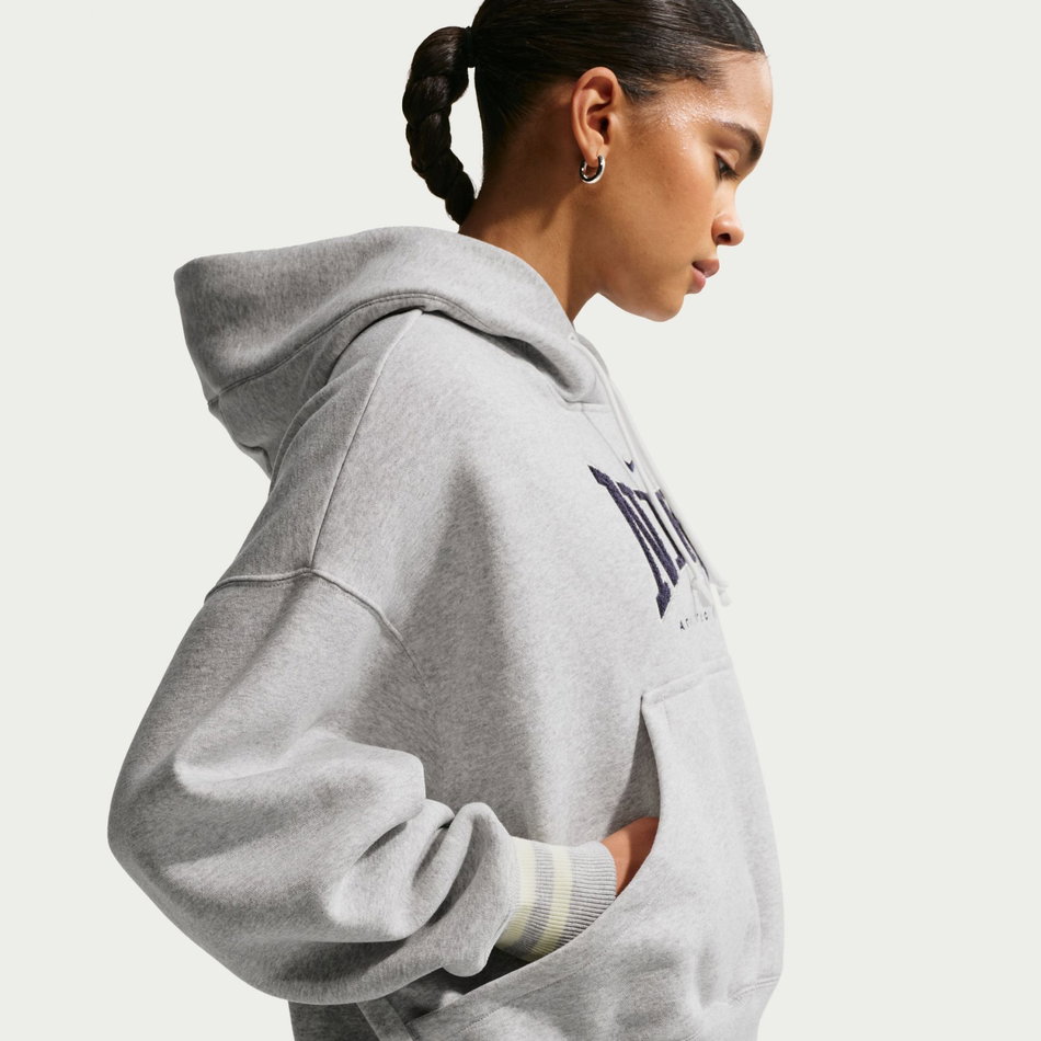 Phoenix Fleece Os Po Hoodie Kadın Gri Sweatshirt