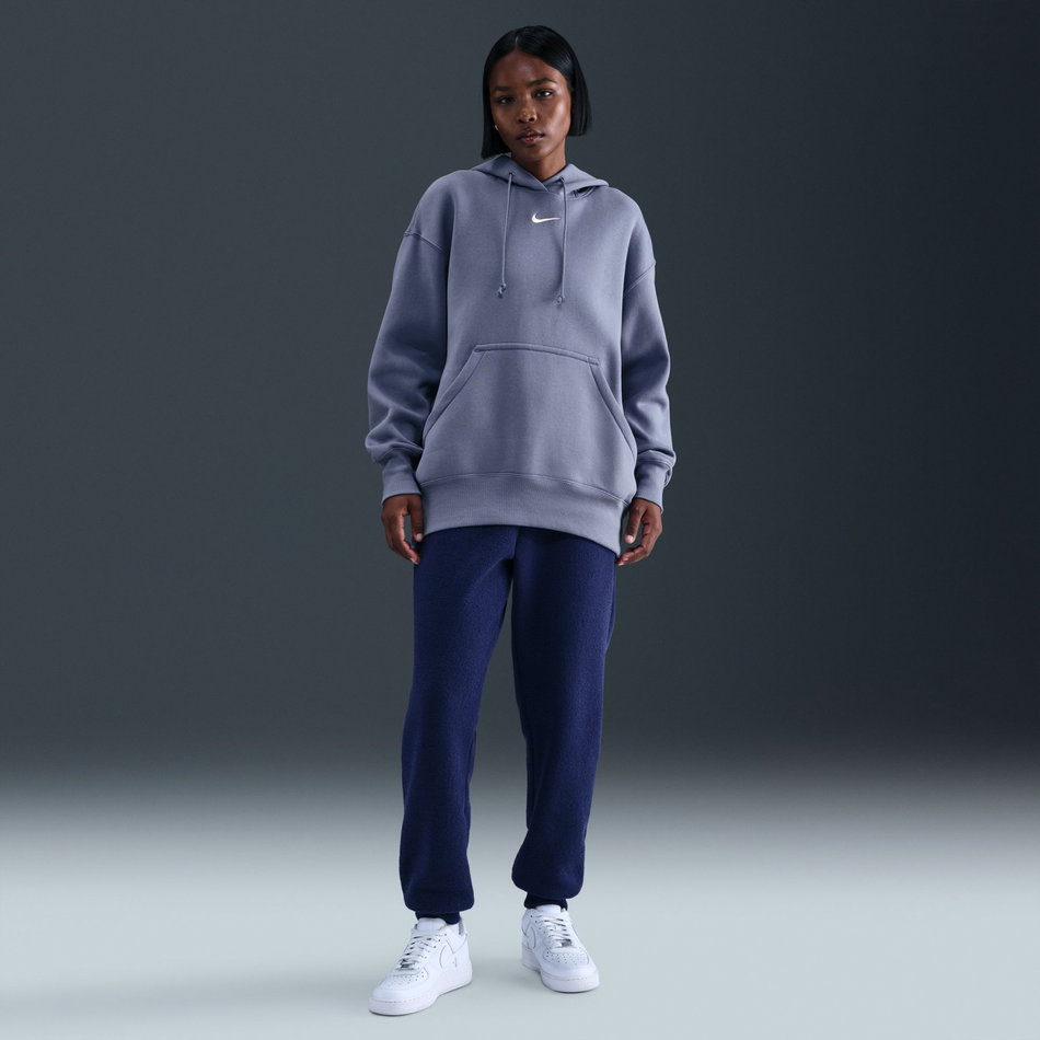 Phoenix Fleece Os Po Hoodie Kadın Mavi Sweatshirt