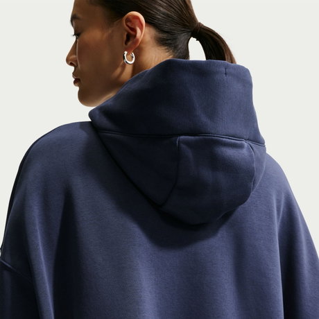 NIKE - Phoenix Fleece Os Po Hoodie Kadın Mavi Sweatshirt (1)
