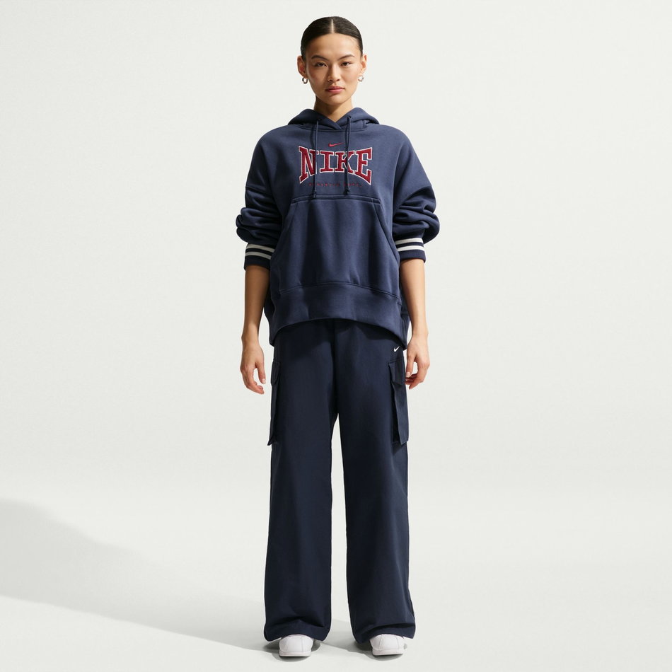 Phoenix Fleece Os Po Hoodie Kadın Mavi Sweatshirt