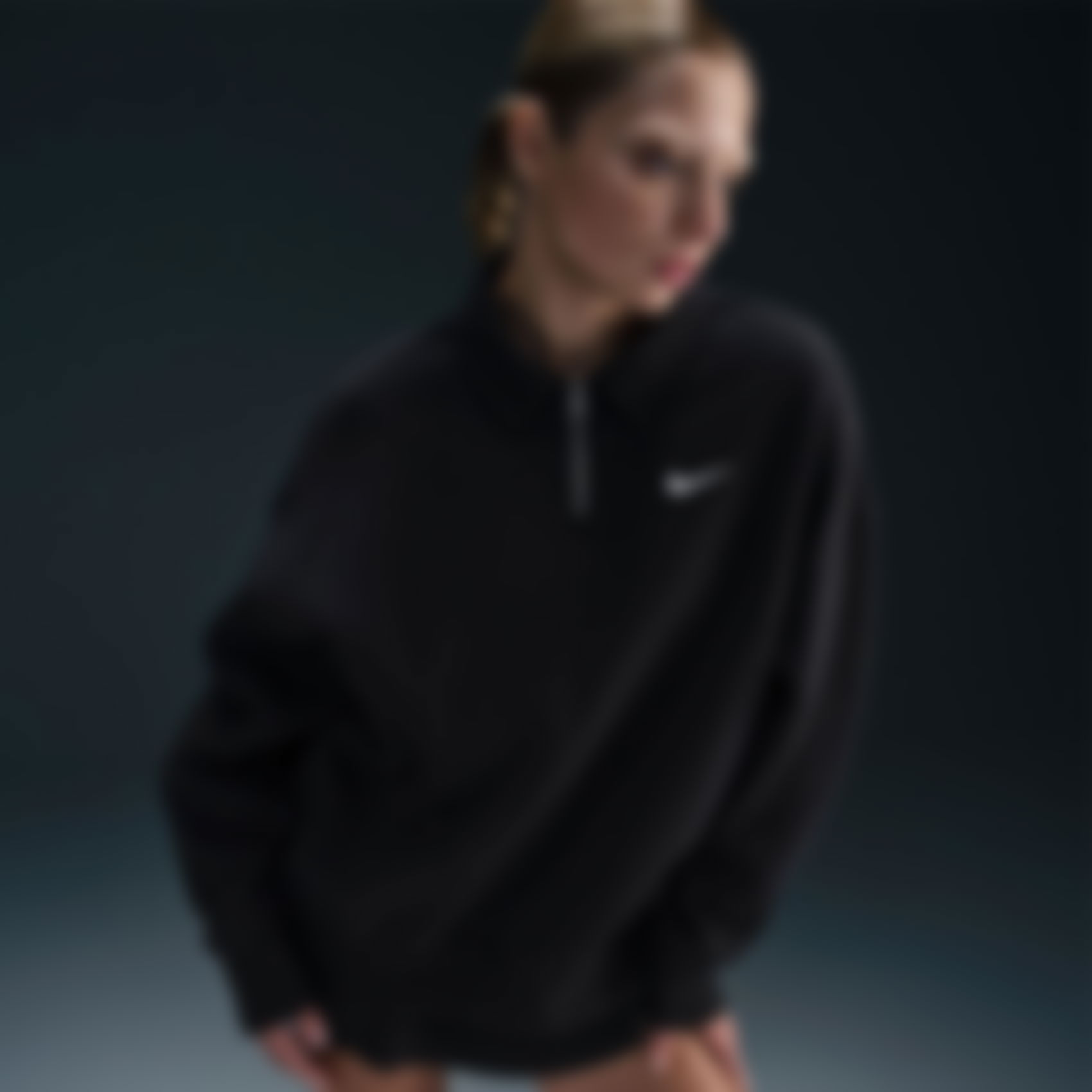 NIKE - Phoenix Fleece Oversize QZ Polo Kadın Sweatshirt