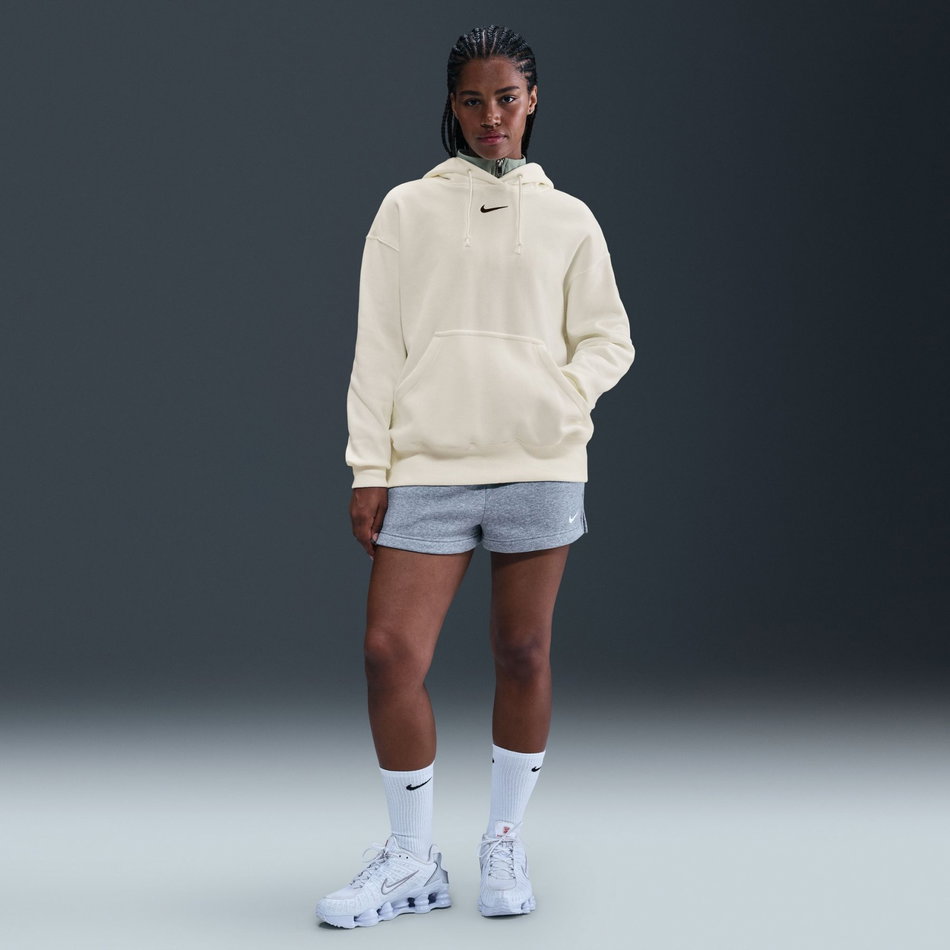 Phoenix Fleece Oversized Po Hoodie Kadın Bej Sweatshirt