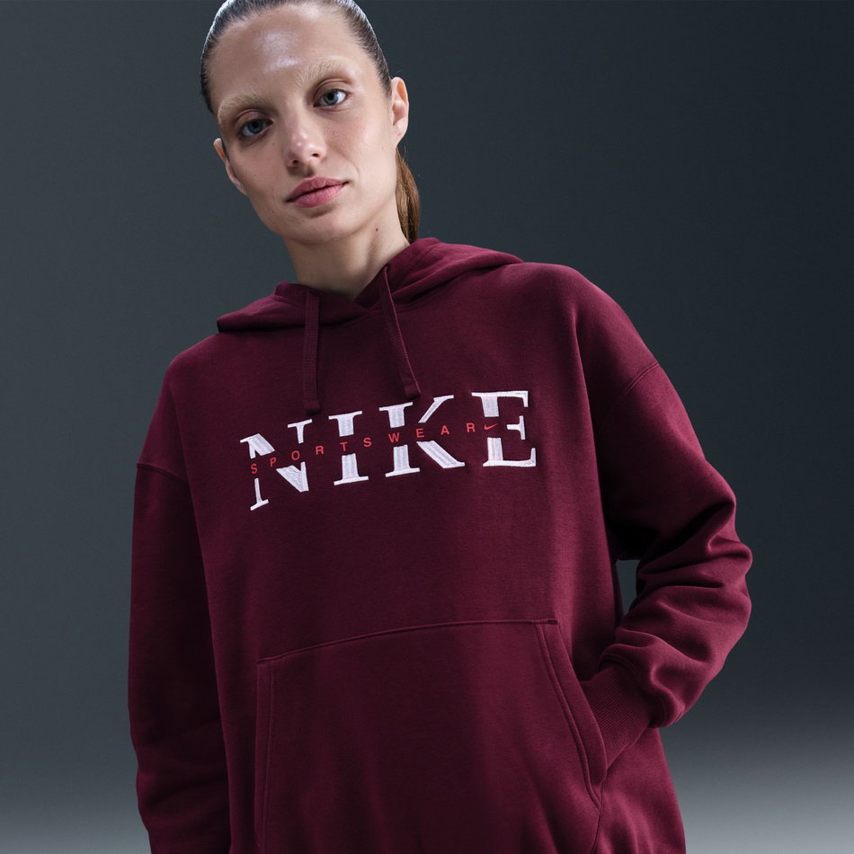 Phoenix Fleece Po Hoodie Kadın Bordo Sweatshirt