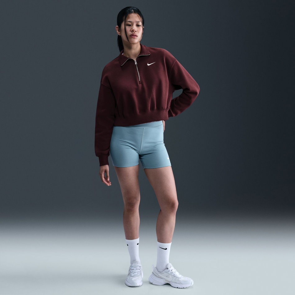 Phoenix Fleece QZ Crop Kadın Bordo Sweatshirt