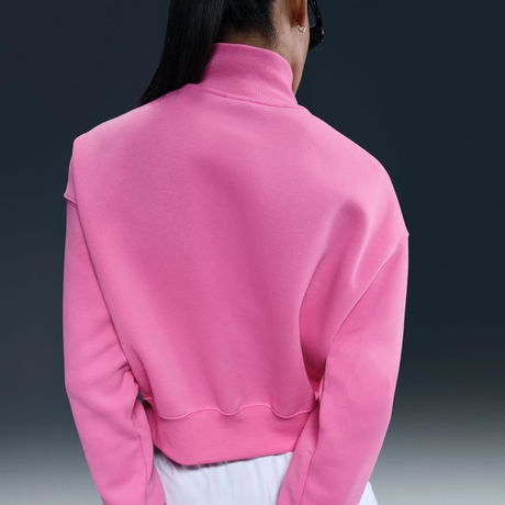NIKE - Phoenix Fleece QZ Crop Kadın Pembe Sweatshirt (1)