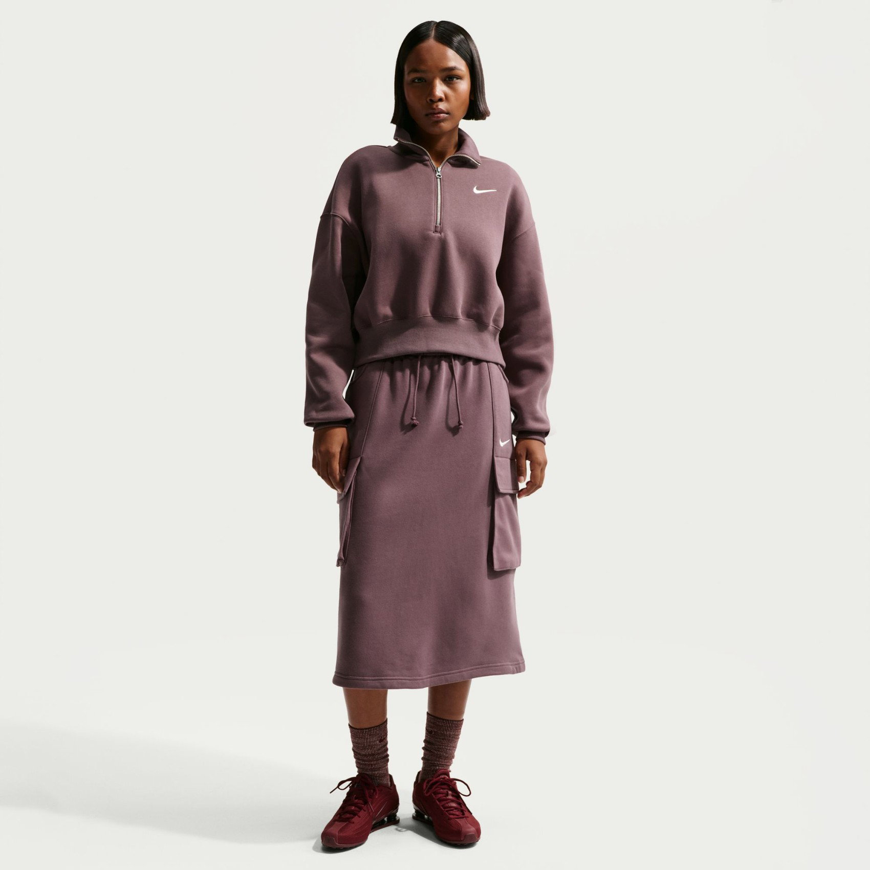 Nike Phoenix Fleece Qz Crop Kadın Sweatshirt DQ5767-502