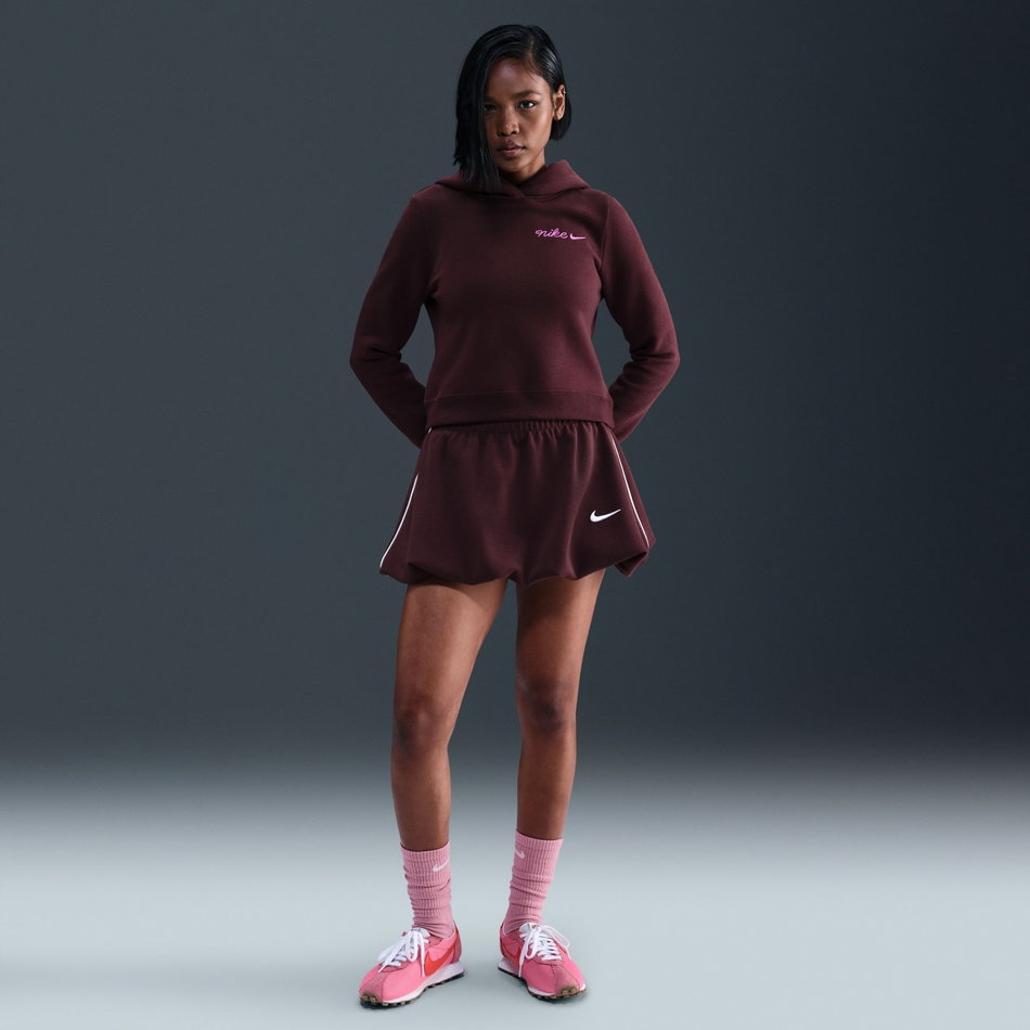 Phoenix Fleece Shrunken Hoodie Kadın Bordo Sweatshirt
