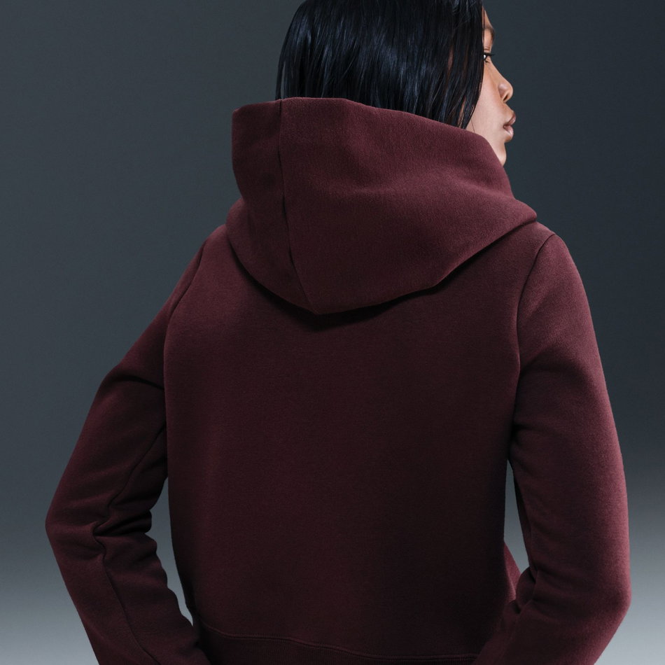 Phoenix Fleece Shrunken Hoodie Kadın Bordo Sweatshirt