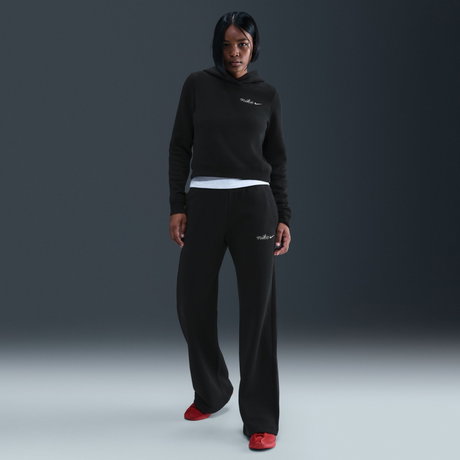 NIKE - Phoenix Fleece Shrunken Hoodie Kadın Siyah Sweatshirt (1)