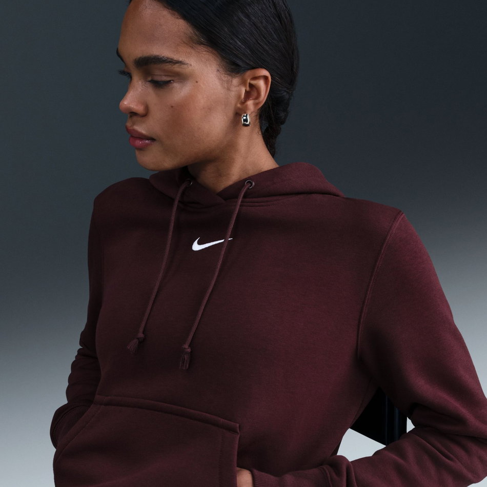Phoenix Fleece Std Po Hoodie Kadın Bordo Sweatshirt