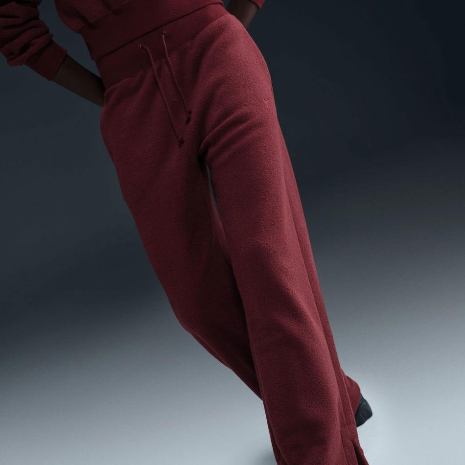 Phoenix Plush HR Pant Wide Kadın Bordo Eşofman Altı