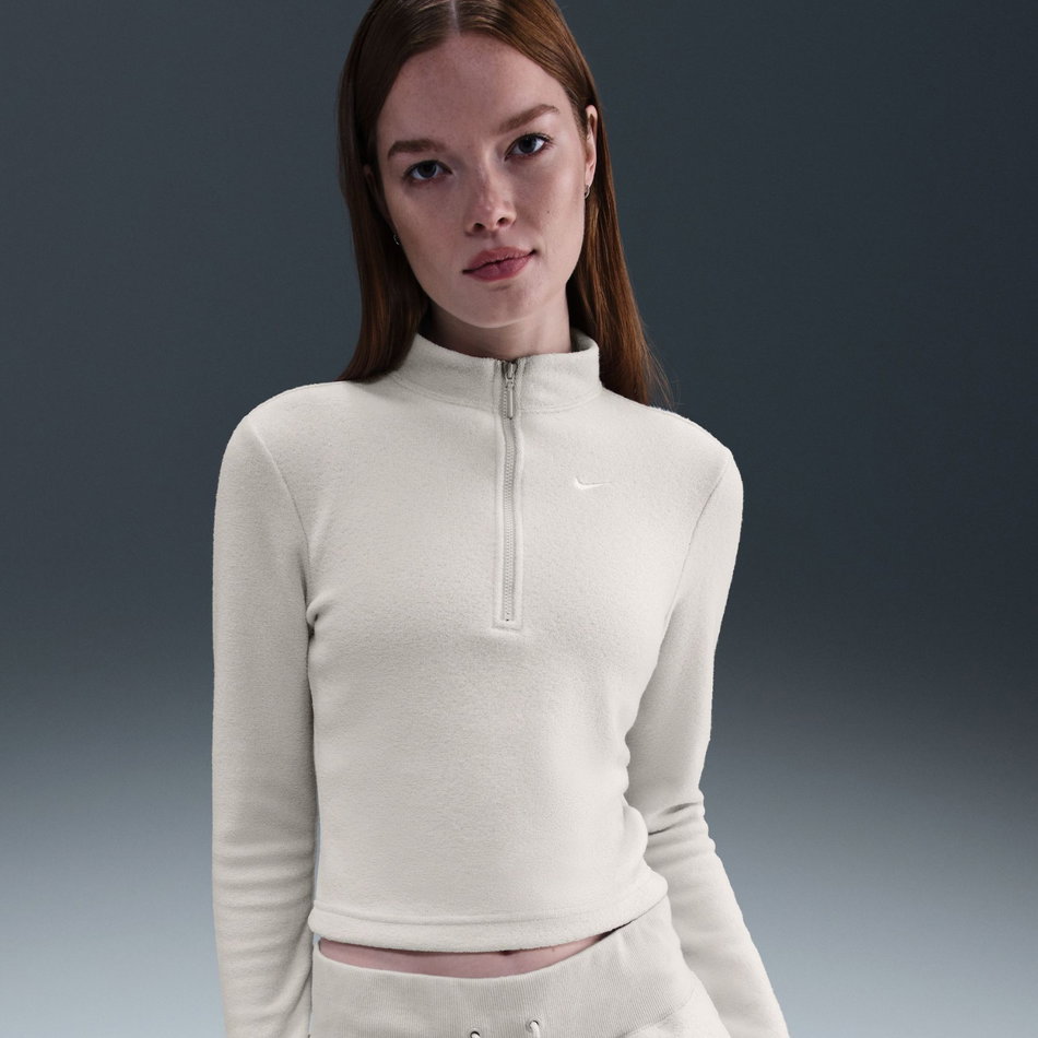 Phoenix Plush HZ LS Top Kadın Bej Sweatshirt