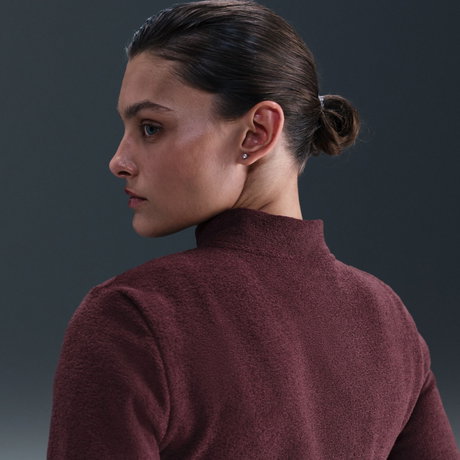 NIKE - Phoenix Plush HZ LS Top Kadın Bordo Sweatshirt (1)
