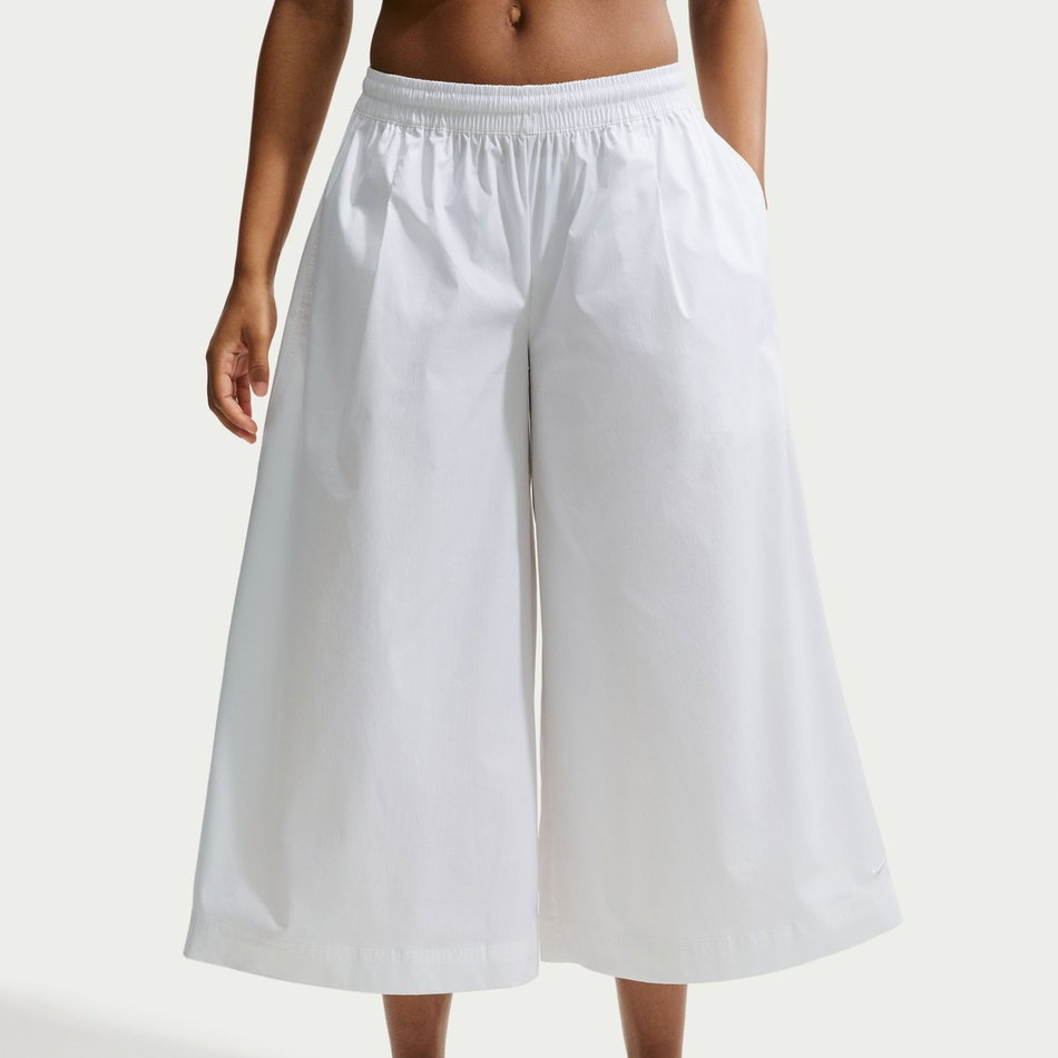 Poplin Culotte Kadın Beyaz Eşofman Altı