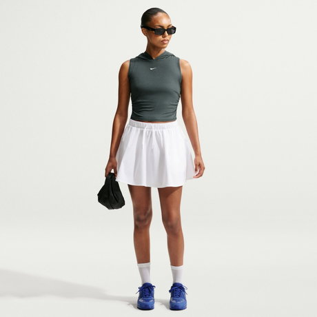 NIKE - Poplin Mini Skirt Kadın Beyaz Etek
