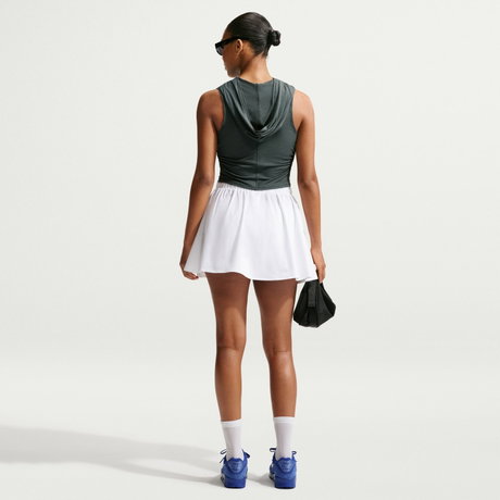 NIKE - Poplin Mini Skirt Kadın Beyaz Etek (1)