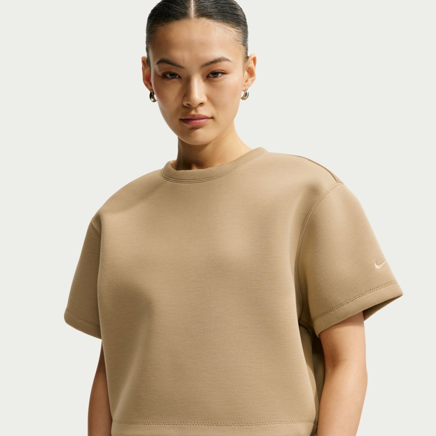 Женская футболка Nike Pregame Fleece Top Kahverengi