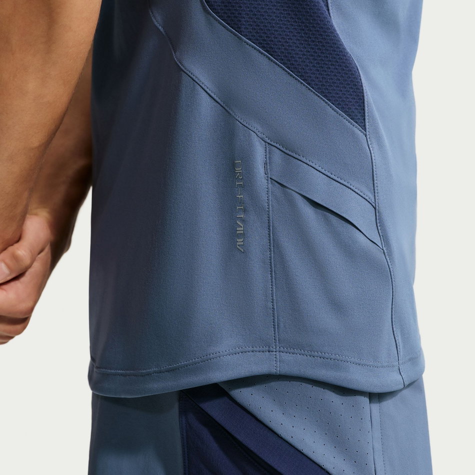 Nike Pro Dri-FIT ADV Ss Top Erkek Mavi Tişört
