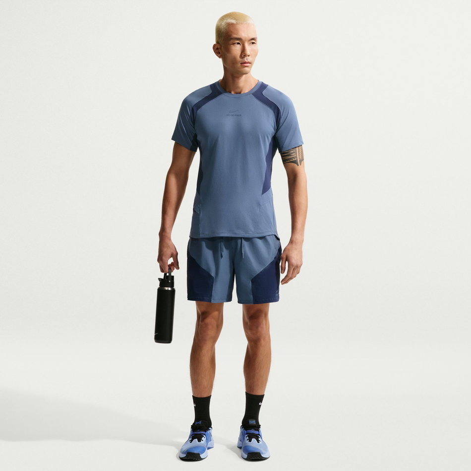 Nike Pro Dri-FIT ADV Ss Top Erkek Mavi Tişört